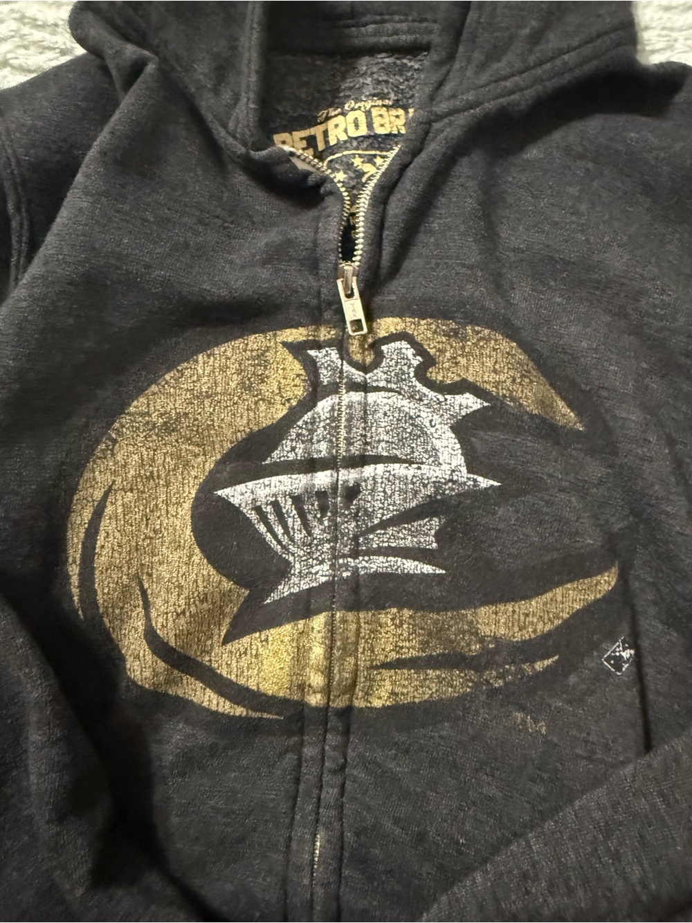 Men's Black Zip-Up UCF KNIGHTS Hoodie with Gold Graphic